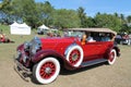 Antique american luxury car driven Royalty Free Stock Photo