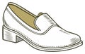Classic Loafer Shoe Illustration Vintage Style Royalty Free Stock Photo