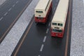 Classic London Bus model isolated Royalty Free Stock Photo