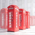 Classic London Phone Booths - Iconic Red Color