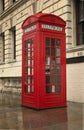 Classic London telephone booth Royalty Free Stock Photo