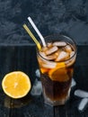 Classic long island iced tea, cocktails with strong drinks