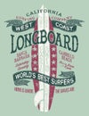 Classic longboard West coast California surf contest