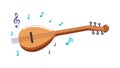 Classic Lute Instrument: Traditional Stringed Musical Illustration, vector design Generative AI Royalty Free Stock Photo