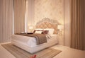 classic luxury master bedroom interior design idea Royalty Free Stock Photo