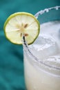 Classic margarita cocktail with lime and salty rim Royalty Free Stock Photo