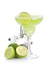 Classic margarita cocktail with salty rim Royalty Free Stock Photo