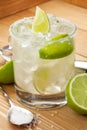 Classic margarita cocktail with salty rim Royalty Free Stock Photo