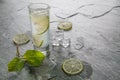 Classic margarita drink with lime and salt Royalty Free Stock Photo