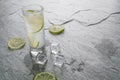 Classic margarita drink with lime and salt Royalty Free Stock Photo