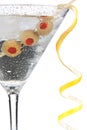 Classic martini with lemon decoration Royalty Free Stock Photo