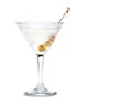 Classic martini with olives Royalty Free Stock Photo