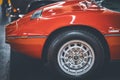 Classic Maserati Merak car in red Royalty Free Stock Photo