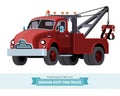 Classic medium duty tow truck front side view