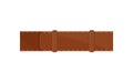 Classic men brown belt. Stylish waistband. Leather accessory. Element of clothing. Flat vector icon