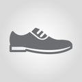 Classic men shoes with shoelaces icon