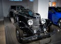 Replica of the classic Mercedes Benz 770 from 1931 in black color Royalty Free Stock Photo