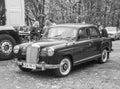 Classic Mercedes Benz rare limousine sedan car parked