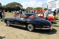 Classic mercedes super sports car and cabin Royalty Free Stock Photo