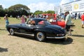 Classic mercedes super sports car and cabin Royalty Free Stock Photo