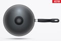 Classic Metal black non-stick frying pan Royalty Free Stock Photo