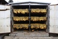 The classic method of drying tobacco in the kiln Royalty Free Stock Photo