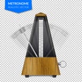 Classic Metronome On Transparent Background
