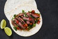 Classic Mexican dish - corn tortilla with vegetables