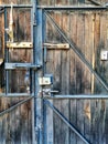 Classic mexican wooden door long size with old wood texture