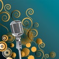 Classic microphone background Royalty Free Stock Photo