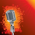 Classic microphone background Royalty Free Stock Photo