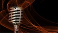 Classic microphone closeup Royalty Free Stock Photo