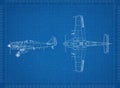 Classic Military plane blueprint