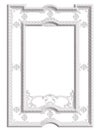 Classic mirror frame isolated on white background Royalty Free Stock Photo