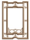 Classic mirror frame isolated on white background Royalty Free Stock Photo