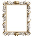 Classic mirror frame on white background Royalty Free Stock Photo