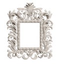 Classic mirror frame on white background Royalty Free Stock Photo