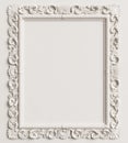 Classic mirror frame on the white wall