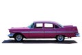 Classic model pink big car from side proection,