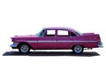 Classic model pink big car from side proection, Royalty Free Stock Photo