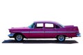 Classic model of pink vintage American car of fifties or sixties Royalty Free Stock Photo