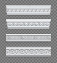 Classic Mold Cornice Transparent Set Royalty Free Stock Photo