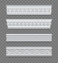 Classic Mold Cornice Transparent Set Royalty Free Stock Photo
