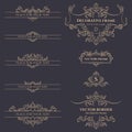 Classic monograms, borders and frames. Royalty Free Stock Photo