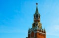 Classic Moscow tower on Red square closeup background