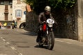 Classic motorbike at Bergamo Historic Grand Prix 2017 Royalty Free Stock Photo