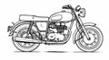 Classic Motorcycle Coloring Pages In 3840x2160, Light Green And Indigo