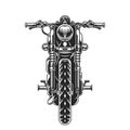 Classic motorcycle front view concept Royalty Free Stock Photo