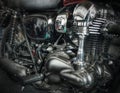 Classic motorcycle motor with royalshaft