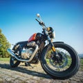 Classic motorcycle outdoors Royalty Free Stock Photo